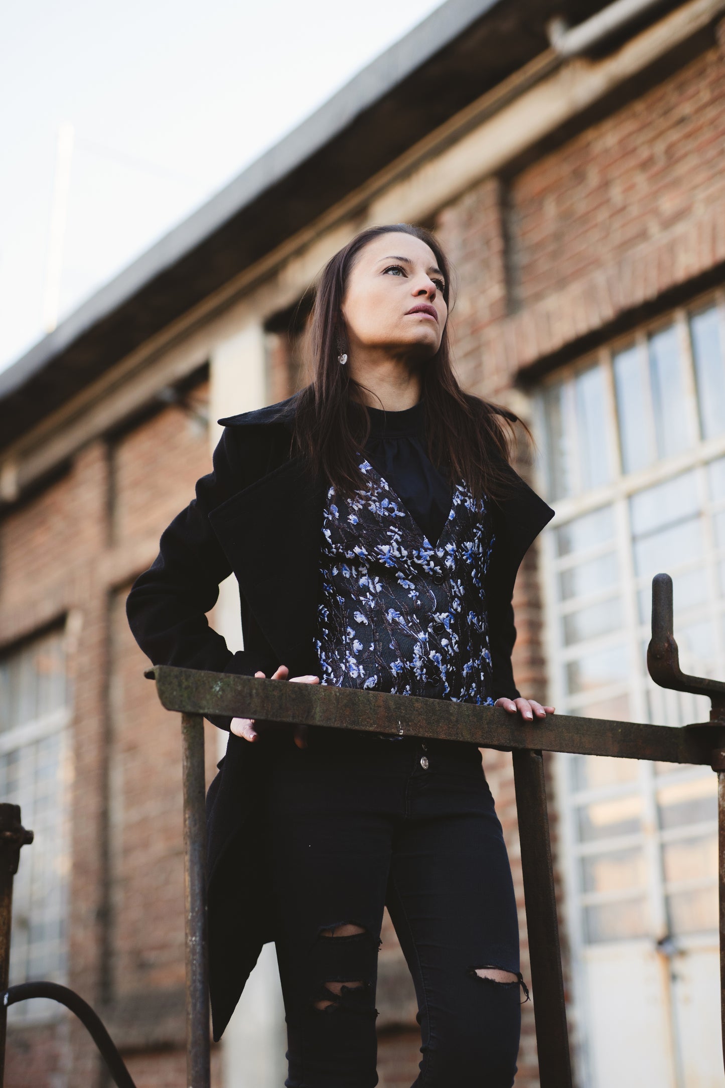 Flowers - purple & coffee